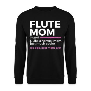 Flute Flute Musicians Brass Music - Unisex Sweatshirt - black - Front - Alina (178cm) & Michal (187cm)