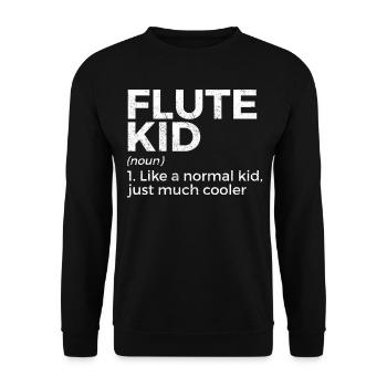 Flute Flute Musicians Brass Music - Unisex Sweatshirt - black - Front - Alina (178cm) & Michal (187cm)