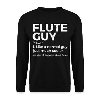 Flute Flute Musicians Brass Music - Unisex Sweatshirt - black - Front - Alina (178cm) & Michal (187cm)
