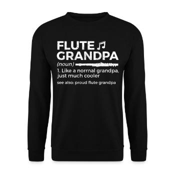 Flute Flute Musicians Brass Music - Unisex Sweatshirt - black - Front - Alina (178cm) & Michal (187cm)