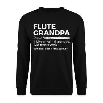 Flute Flute Musicians Brass Music - Unisex Sweatshirt - black - Front - Alina (178cm) & Michal (187cm)