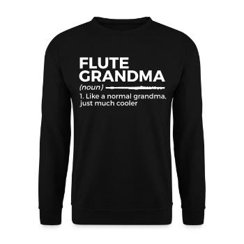 Flute Flute Musicians Brass Music - Unisex Sweatshirt - black - Front - Alina (178cm) & Michal (187cm)
