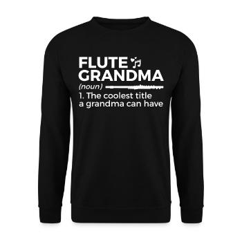 Flute Flute Musicians Brass Music - Unisex Sweatshirt - black - Front - Alina (178cm) & Michal (187cm)