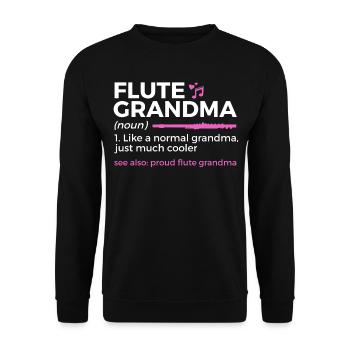 Flute Flute Musicians Brass Music - Unisex Sweatshirt - black - Front - Alina (178cm) & Michal (187cm)
