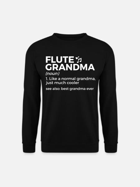 Flöte Querflöte Musiker Blasmusik - Unisex Pullover - Schwarz