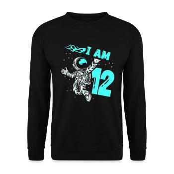 Vaisseau spatial amoureux des astronautes Tout le meilleur au - Sweat-shirt Unisexe - noir - Devant - Alina (178cm) & Michal (187cm)