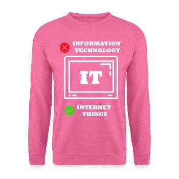 Internet-dinge Computerprogrammierer Tech Savy It - Unisex Pullover - Pink - Vorne