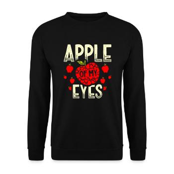 Apple Of My Eyes Apple Squad Fruit Apple Eater - Unisex Sweatshirt - black - Front - Alina (178cm) & Michal (187cm)