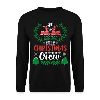 Rentier Weihnachten Pullover - Unisex Pullover - Schwarz - Vorne - Alina (178cm) & Michal (187cm)