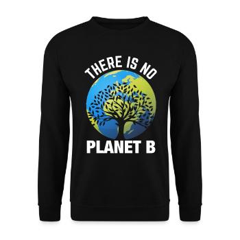 Earth day- There is no planet B - Unisex Sweatshirt - black - Front - Alina (178cm) & Michal (187cm)
