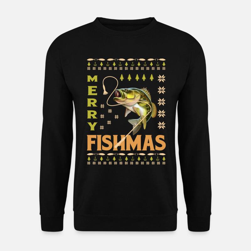Pêche moche Noël - Sweat-shirt Unisexe - noir