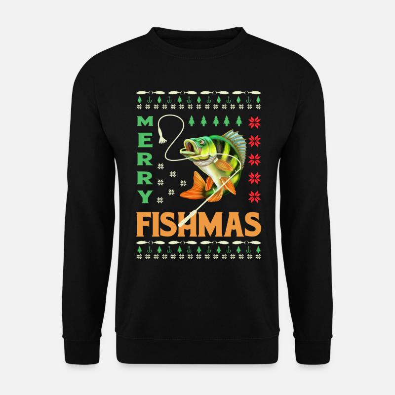 Pêche moche Noël - Sweat-shirt Unisexe - noir