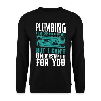 Plumbing Plumber Vintage Plumbing - Unisex Sweatshirt - black - Front - Alina (178cm) & Michal (187cm)