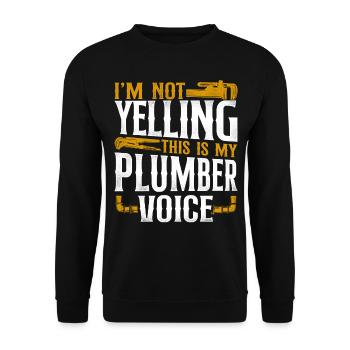 Plombier de plomberie vintage je ne suis pas - Sweat-shirt Unisexe - noir - Devant - Alina (178cm) & Michal (187cm)