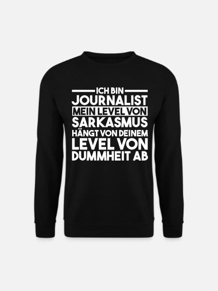 Reporter Journalistik Journalist - Unisex Pullover - Schwarz