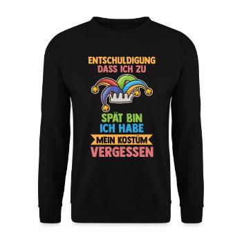 Karnevalskostüm Karnevalist Fasching Karneval - Unisex Pullover - Schwarz - Vorne - Alina (178cm) & Michal (187cm)