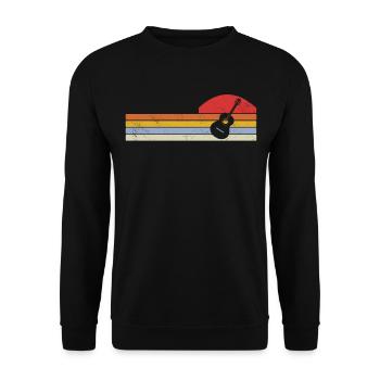 Musicien de guitare Musique de cuivres - Sweat-shirt Unisexe - noir - Devant - Alina (178cm) & Michal (187cm)