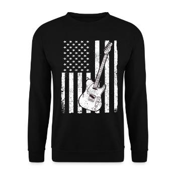 Musicien de guitare Musique de cuivres - Sweat-shirt Unisexe - noir - Devant - Alina (178cm) & Michal (187cm)