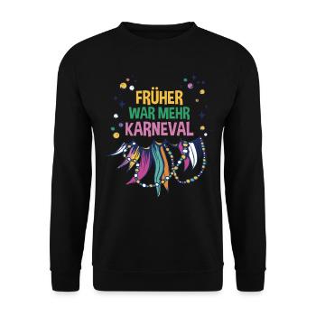Karnevalskostüm Karnevalist Fasching Karneval - Unisex Pullover - Schwarz - Vorne - Alina (178cm) & Michal (187cm)