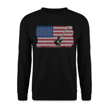 Musicien de guitare Musique de cuivres - Sweat-shirt Unisexe - noir - Devant - Alina (178cm) & Michal (187cm)