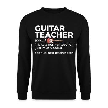 Musicien de guitare Musique de cuivres - Sweat-shirt Unisexe - noir - Devant - Alina (178cm) & Michal (187cm)