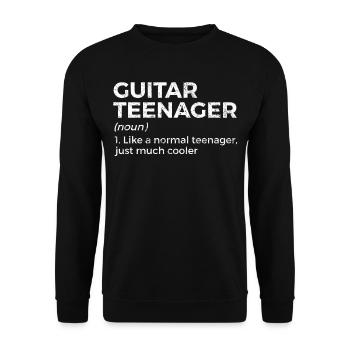 Musicien de guitare Musique de cuivres - Sweat-shirt Unisexe - noir - Devant - Alina (178cm) & Michal (187cm)