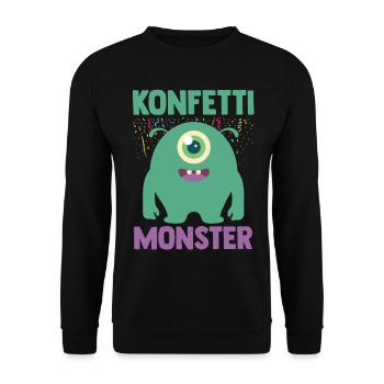 Karnevalskostüm Karnevalist Fasching Karneval - Unisex Pullover - Schwarz - Vorne - Alina (178cm) & Michal (187cm)