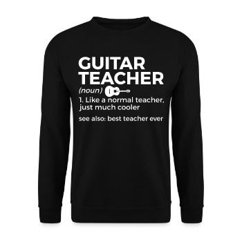 Musicien de guitare Musique de cuivres - Sweat-shirt Unisexe - noir - Devant - Alina (178cm) & Michal (187cm)
