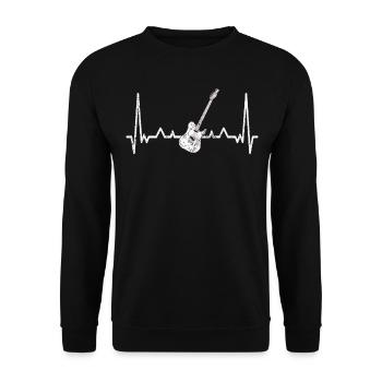 Musicien de guitare Musique de cuivres - Sweat-shirt Unisexe - noir - Devant - Alina (178cm) & Michal (187cm)