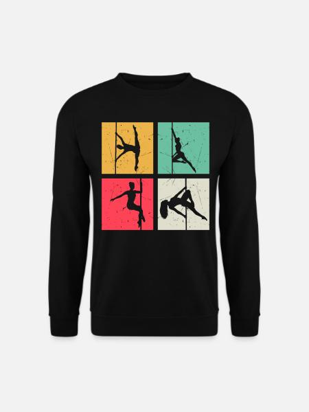 Pole Dance Silhouette - Pole Dancer Pole Dancing - Unisex Pullover - Schwarz