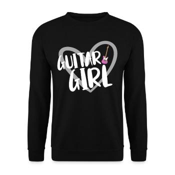 Musicien de guitare Musique de cuivres - Sweat-shirt Unisexe - noir - Devant - Alina (178cm) & Michal (187cm)