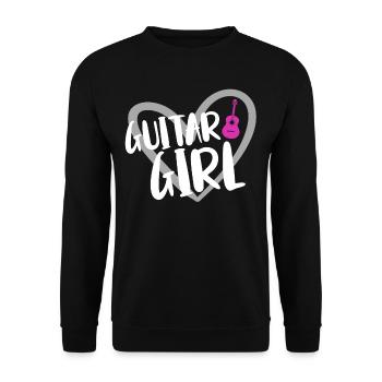 Musicien de guitare Musique de cuivres - Sweat-shirt Unisexe - noir - Devant - Alina (178cm) & Michal (187cm)
