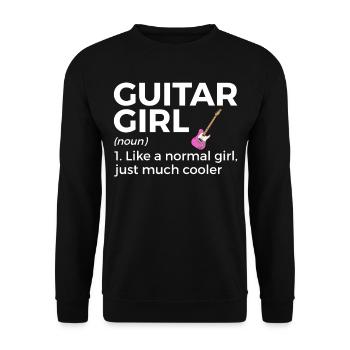 Musicien de guitare Musique de cuivres - Sweat-shirt Unisexe - noir - Devant - Alina (178cm) & Michal (187cm)
