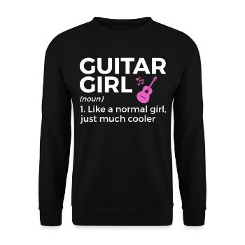 Musicien de guitare Musique de cuivres - Sweat-shirt Unisexe - noir - Devant - Alina (178cm) & Michal (187cm)