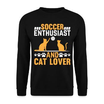 Soccer Player Cat Owner - Soccer Enthusiast And Ca - Unisex Pullover - Schwarz - Vorne - Alina (178cm) & Michal (187cm)