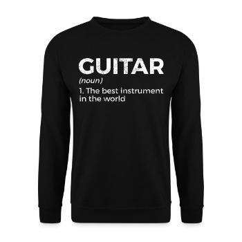 Musicien de guitare Musique de cuivres - Sweat-shirt Unisexe - noir - Devant - Alina (178cm) & Michal (187cm)