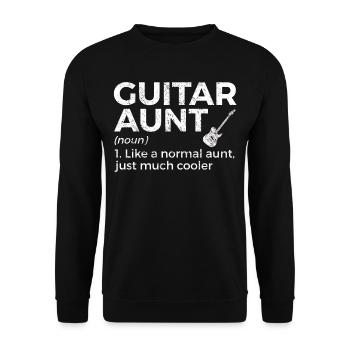 Musicien de guitare Musique de cuivres - Sweat-shirt Unisexe - noir - Devant - Alina (178cm) & Michal (187cm)