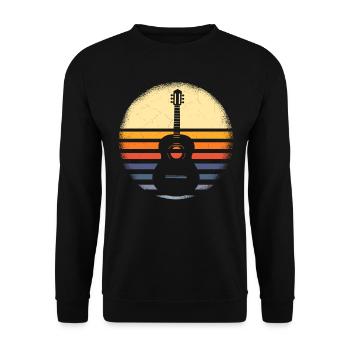 Musicien de guitare Musique de cuivres - Sweat-shirt Unisexe - noir - Devant - Alina (178cm) & Michal (187cm)