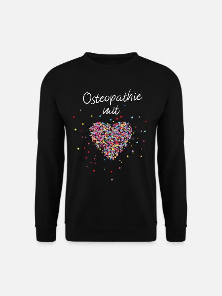 Osteopathie mit Herz Ostehopathe Osteopathin - Unisex Pullover - Schwarz