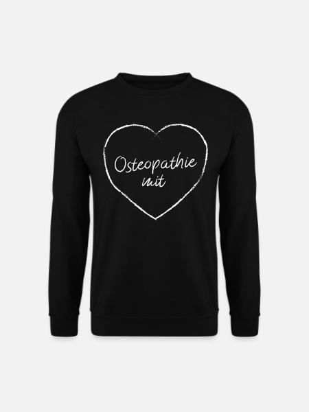 Osteopathie mit Herz Osteopathin Physiotherapie - Unisex Pullover - Schwarz