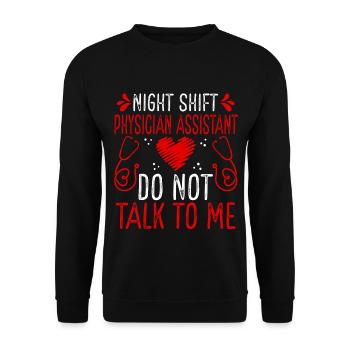 Adjoint au médecin de nuit Ne me parlez plus - Sweat-shirt Unisexe - noir - Devant - Alina (178cm) & Michal (187cm)