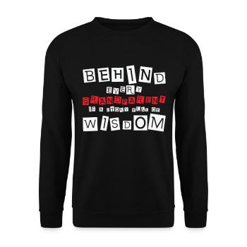 Ruhestand Leben Zitat Lektion Großeltern Weisheit - Unisex Pullover - Schwarz - Vorne - Alina (178cm) & Michal (187cm)