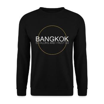 Bangkok quote - Unisex Sweatshirt - black - Front - Alina (178cm) & Michal (187cm)