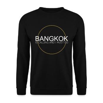 Bangkok quote - Unisex Sweatshirt - black - Front - Alina (178cm) & Michal (187cm)