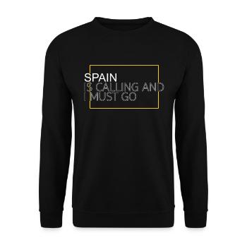 Spain Saying - Unisex Sweatshirt - black - Front - Alina (178cm) & Michal (187cm)