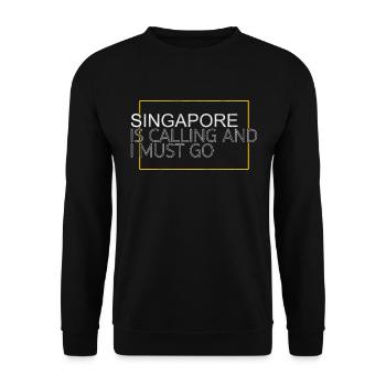 Citation de Singapour - Sweat-shirt Unisexe - noir - Devant - Alina (178cm) & Michal (187cm)