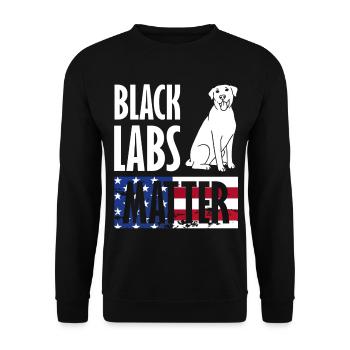 Black Labs Matter July 4 Dog Lovers - Unisex Sweatshirt - black - Front - Alina (178cm) & Michal (187cm)