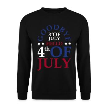 Goodbye July 3rd Hello July 4th, - Unisex Sweatshirt - black - Front - Alina (178cm) & Michal (187cm)