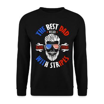 Les meilleurs vêtements Papa 4 juillet Feux d’artifice - Sweat-shirt Unisexe - noir - Devant - Alina (178cm) & Michal (187cm)