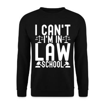 Law Student Judge Public Prosecutor - Unisex Sweatshirt - black - Front - Alina (178cm) & Michal (187cm)